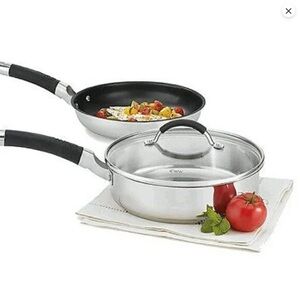 Cuisinart Weight Watchers 3-Piece Nonstick Stainless Steel Sauce Pan/Skillet Set